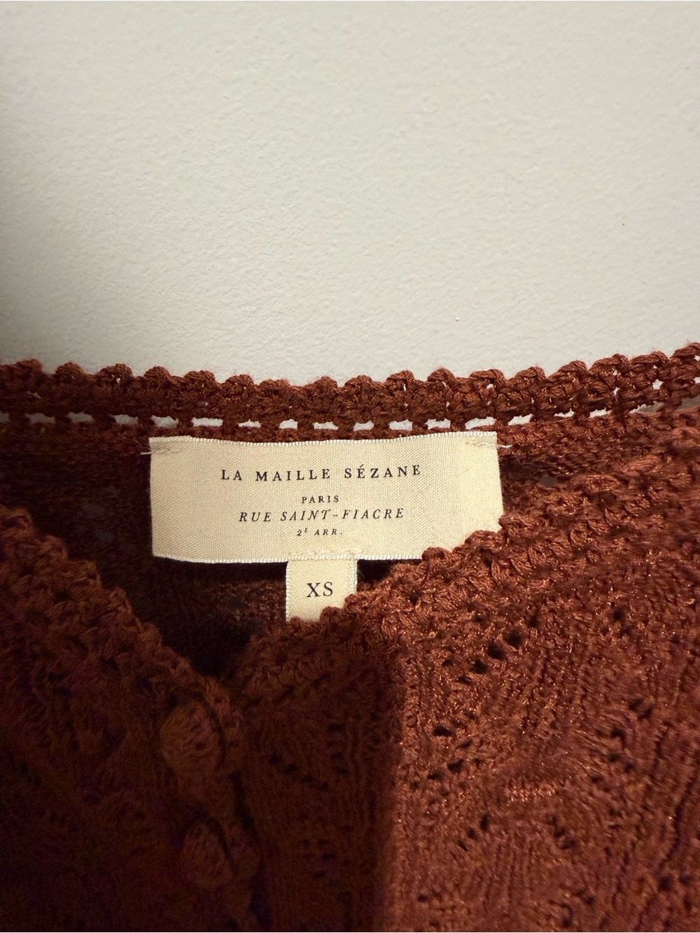 Sezane Brown Crochet Knit Camisole - Picture 2 of 3